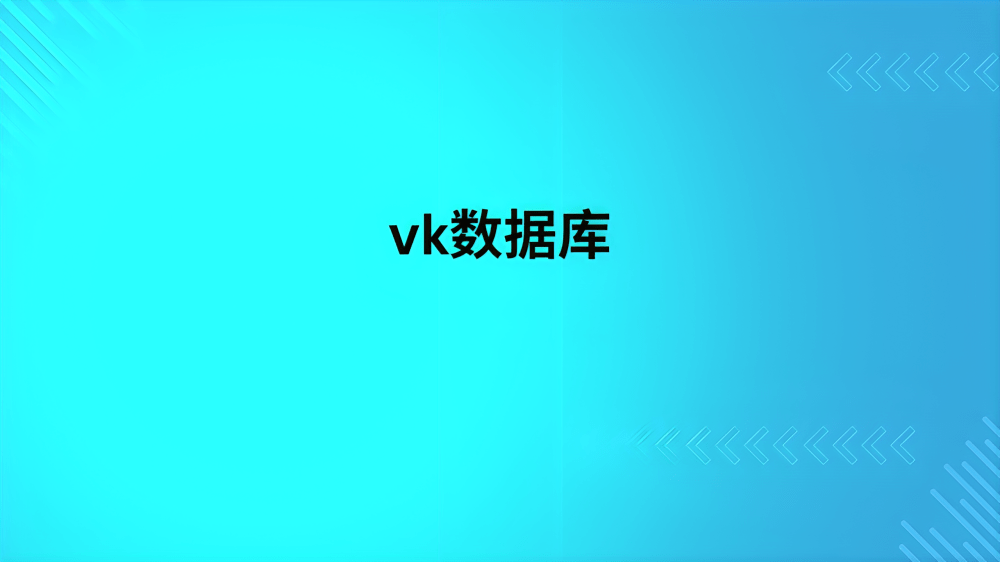 vk数据库