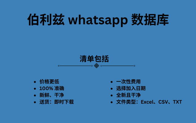 伯利兹 whatsapp 数据库