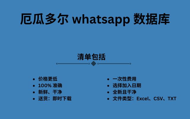 厄瓜多尔 whatsapp 数据库