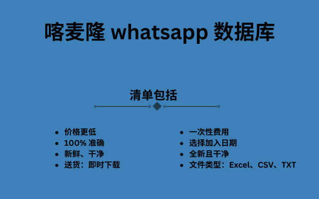 喀麦隆 whatsapp 数据库