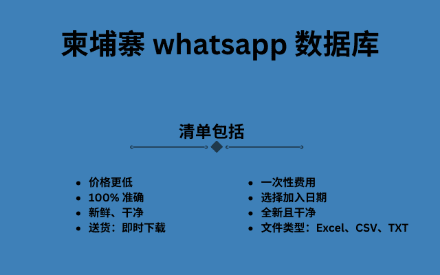 柬埔寨 whatsapp 数据库