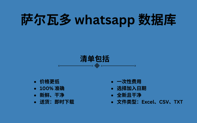 萨尔瓦多 whatsapp 数据库